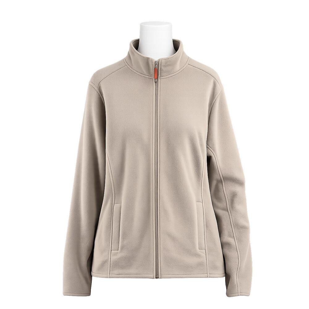 Ozark Trail Men’s Polar Fleece Full Zip Jacket – Taupe – 3XL – NWT